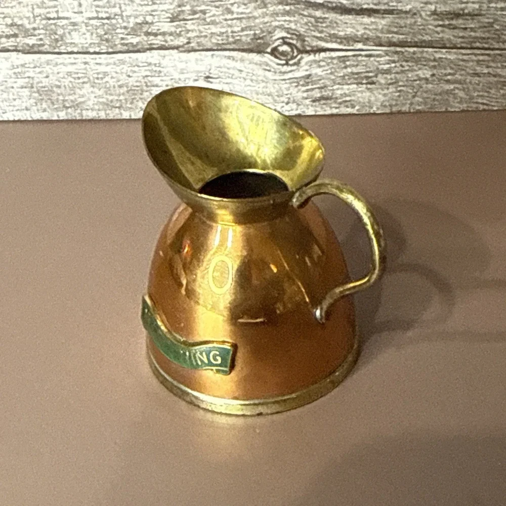 Vintage 1950's Peerage Copper and Brass Jug Pitcher Made in England 2
